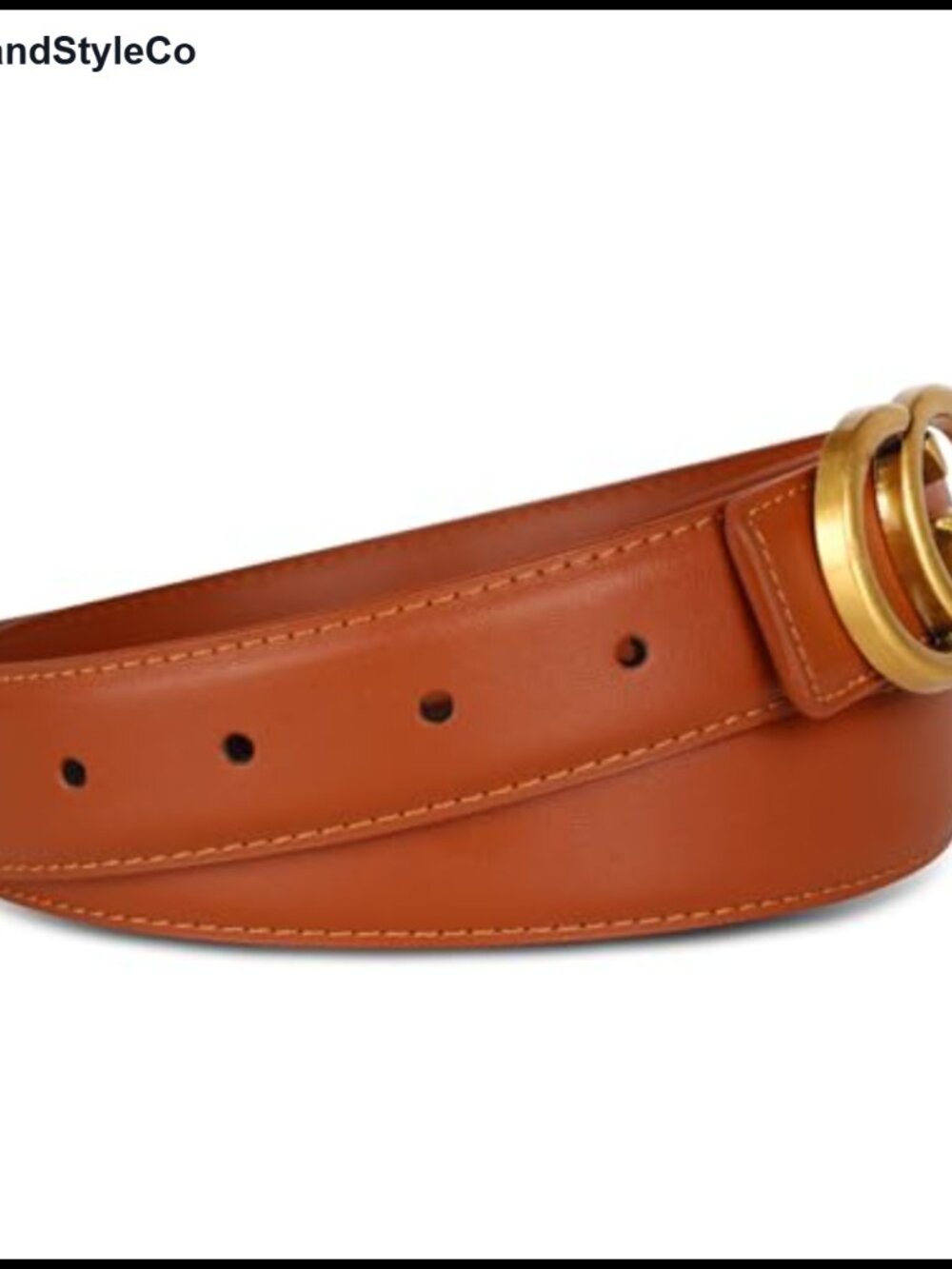 Women's Leather Belt with Buckle for Dresses, Jeans, and Coats